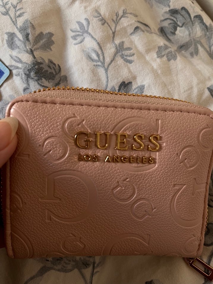 Guess Pembe Deri Fermuarlı Cüzdan - Görsel 2