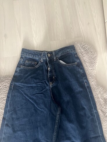 Denim İspanyol pantolon - Görsel 2