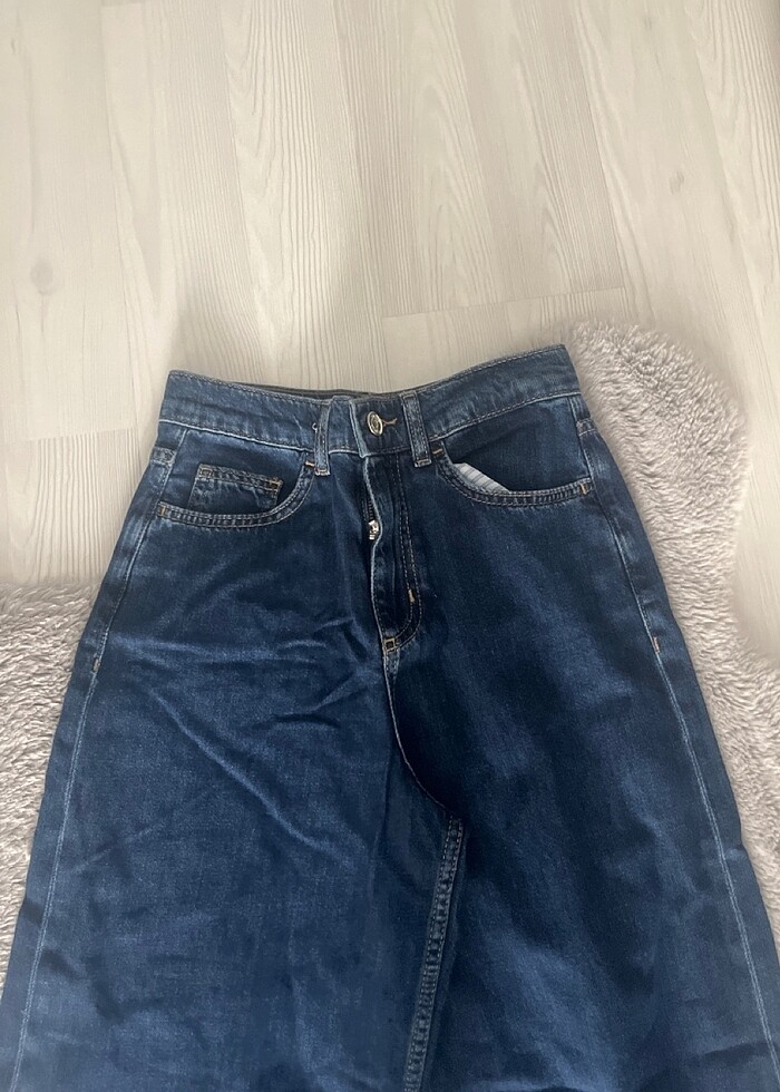 Denim İspanyol pantolon - Görsel 2