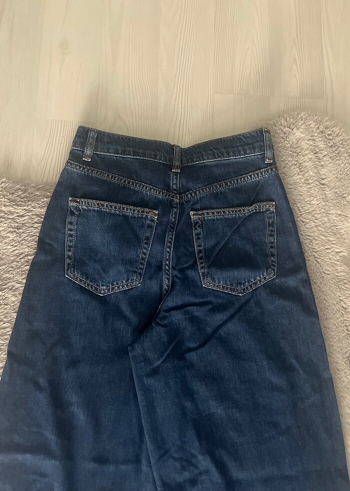 Denim İspanyol pantolon - Görsel 4