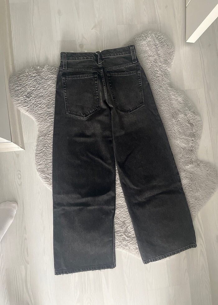 Siyah denim pantolon - Görsel 3