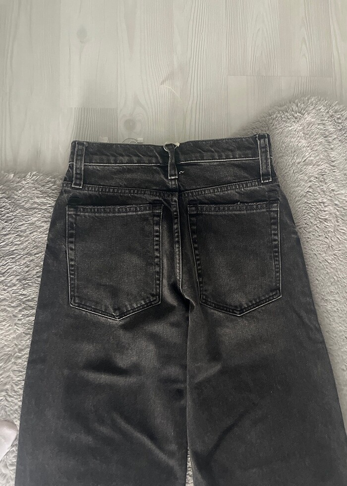 Siyah denim pantolon - Görsel 4