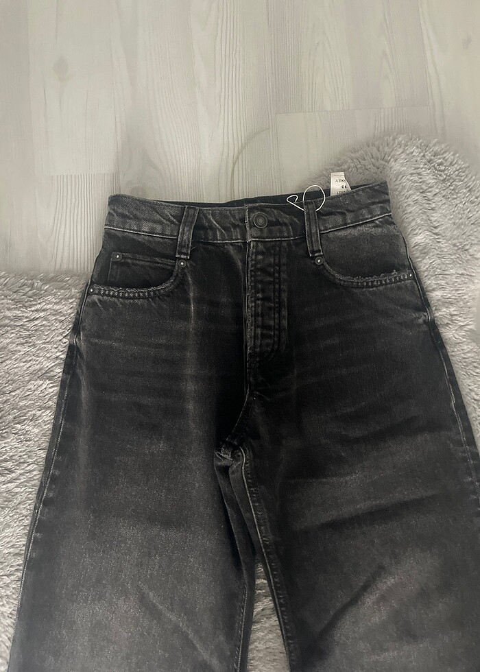 Siyah denim pantolon - Görsel 2