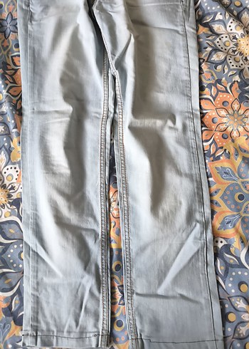 Diğer Gri Batik Desenli Kadın Kot Pantolon