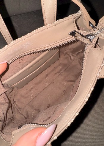 Bej Desenli Kadın CK Çapraz Çanta - Görsel 3