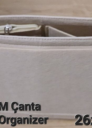 Bej M Çanta İçin Uyumlu Organizer