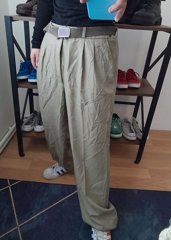 Vintage 90's Baggy Pileli Kumas Pantolon
