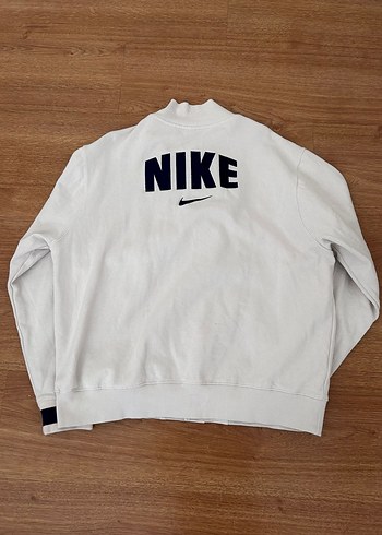 l Beden beyaz Renk Orjinal Nike Oversize Kolej Ceket