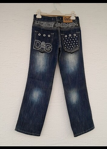 Dolce&Gabbana Desenli Y2k Kot Pantolon