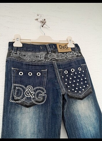 xs Beden çeşitli Renk Dolce&Gabbana Desenli Y2k Kot Pantolon