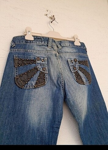 27 Beden Dsquared Desenli Y2k Düşük Bel Pantolon