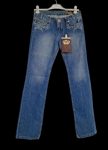 Victoria Beckham Y2k Orjinal Kot Pantolon Jean