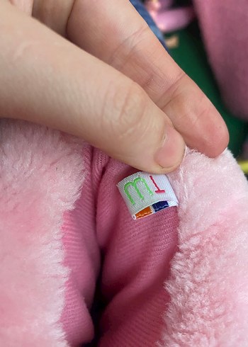 Pembe Nakışlı Kız Çocuk Peluş Terlik - Görsel 3