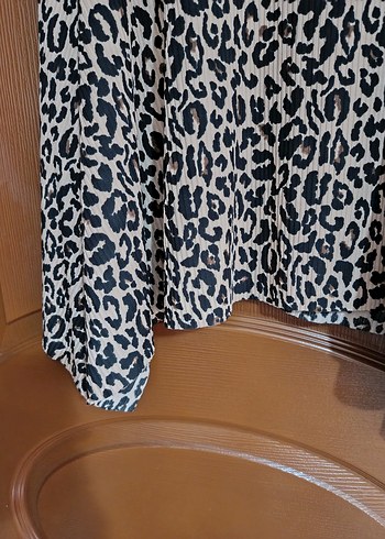 Leopar Desenli Mini  Etek - Görsel 3