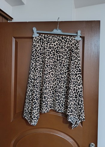 Leopar Desenli Mini  Etek - Görsel 2