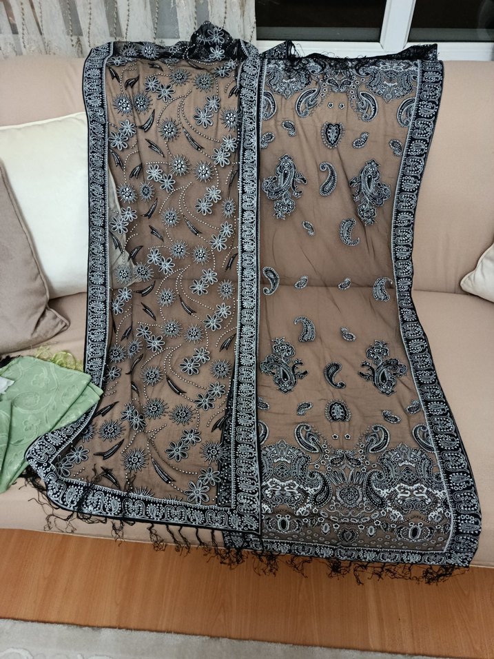 Dantel Detaylı Bohem Kadın Şal - Görsel 4