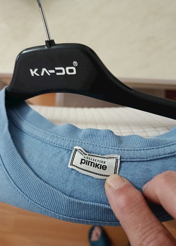 Mavi Baskılı Kız Tişörtü - Görsel 5