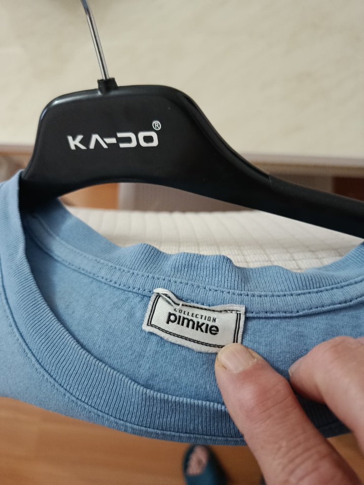 Mavi Baskılı Kız Tişörtü - Görsel 5