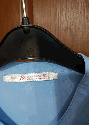 Mavi  Kadın Gömlek, Düğmeli, Salaş Kesim - Görsel 7