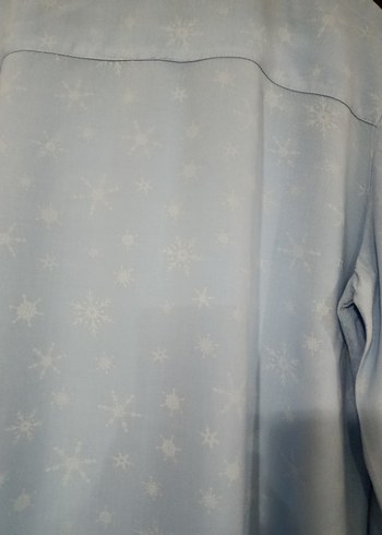 Mavi  Kadın Gömlek, Düğmeli, Salaş Kesim - Görsel 5