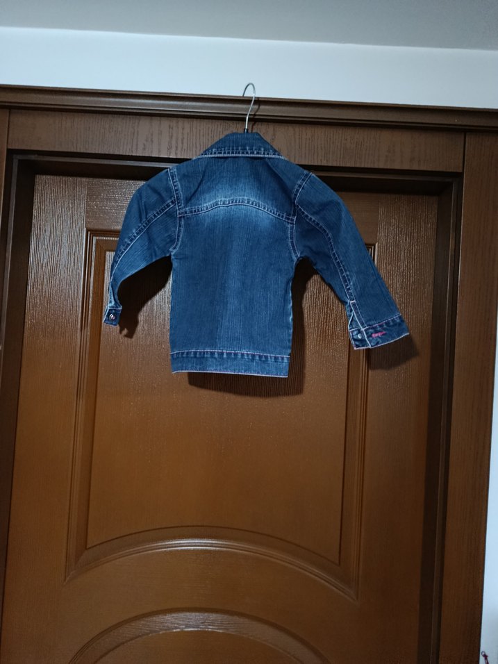 Renkli Nakışlı Kız Kot Ceket - Görsel 3