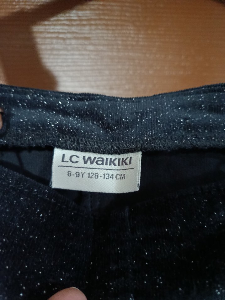 Kızlar İçin Siyah kadife Askılı etek - Görsel 3