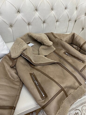 Stradivarius Acilll satılık Stradivarius suni yünlü biker ceket