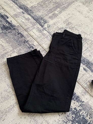 SİYAH WİDE LEG JEAN