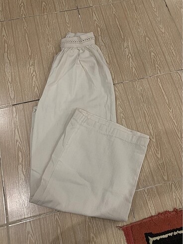 Bej keten pantolon
