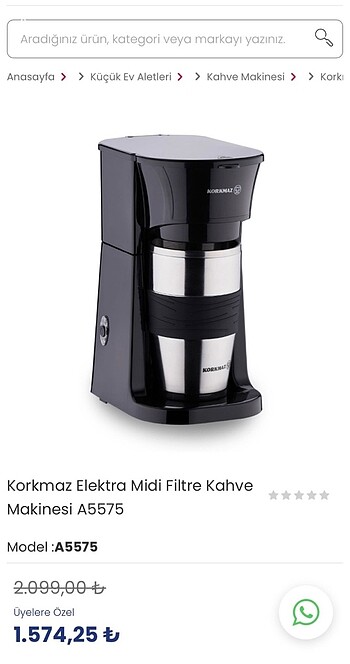 Korkmaz Filtre Kahve Makinesi