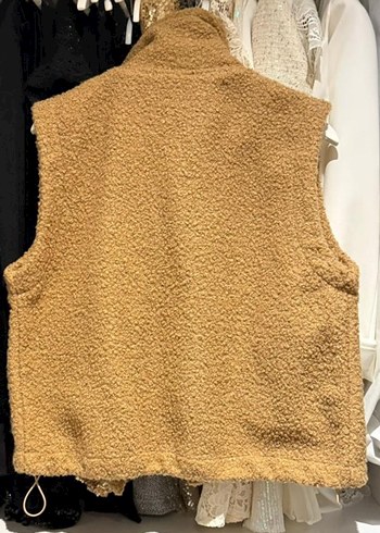 Kızlar için kahverengi kürklü yelek - Görsel 4