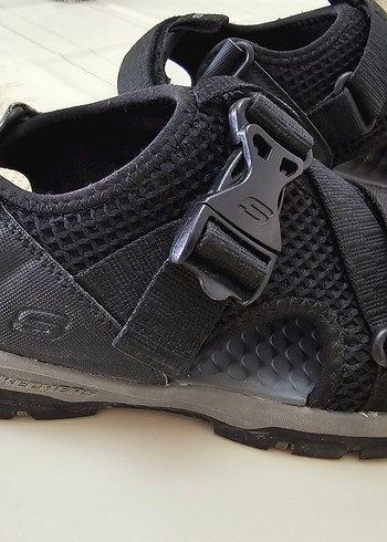 Skechers Erkek Siyah Spor Sandalet Velcro Bantlı - Görsel 3