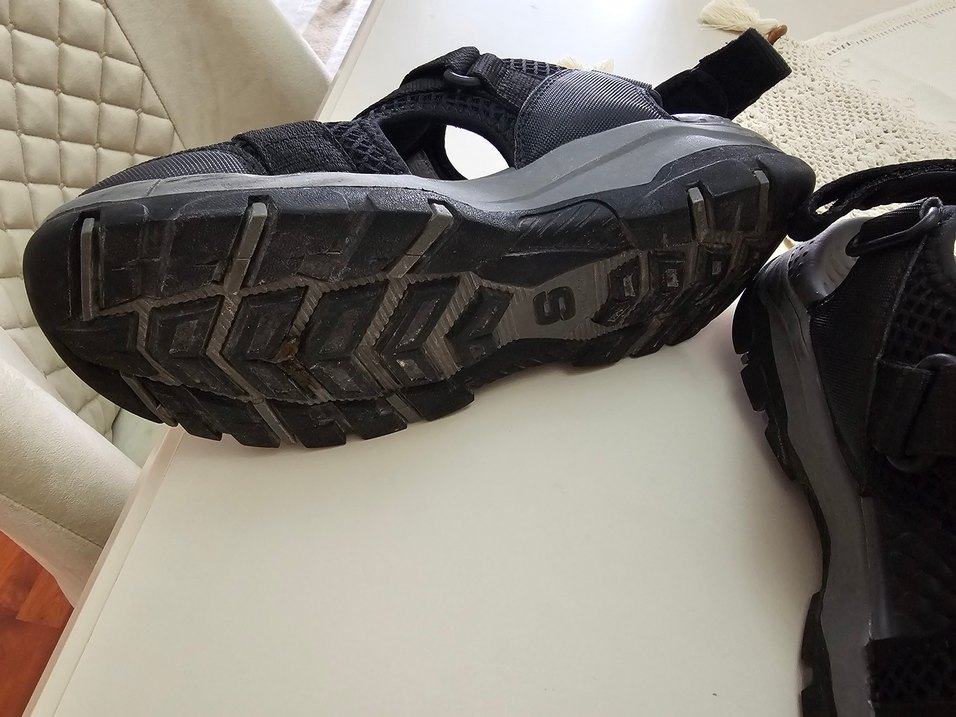 Skechers Erkek Siyah Spor Sandalet Velcro Bantlı - Görsel 5