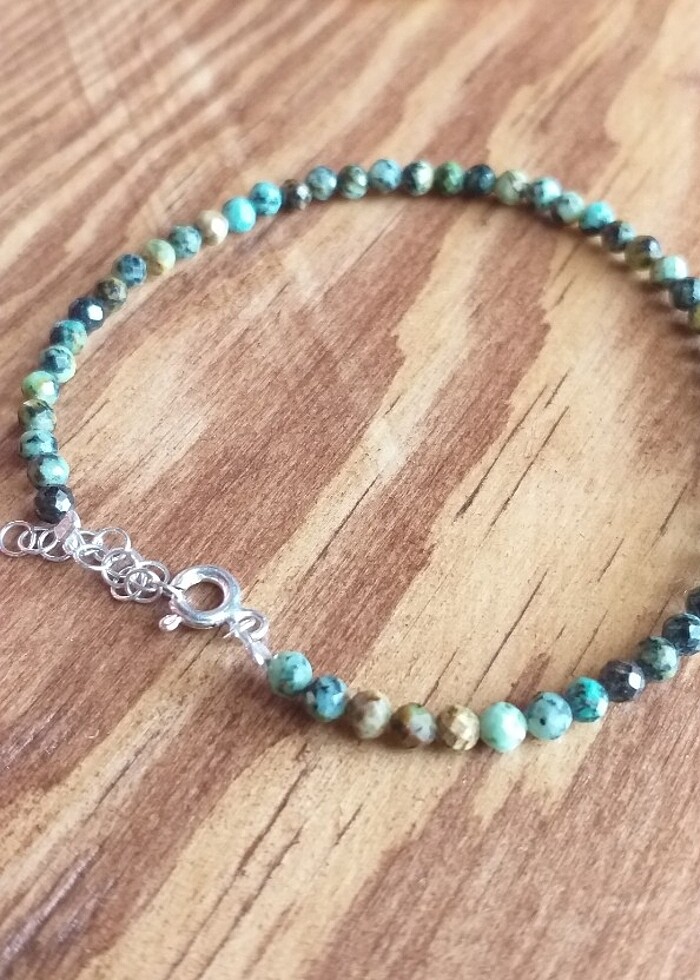 Orjinal gümüş klipsli doğal taş. 
Turkuaz  - Görsel 3