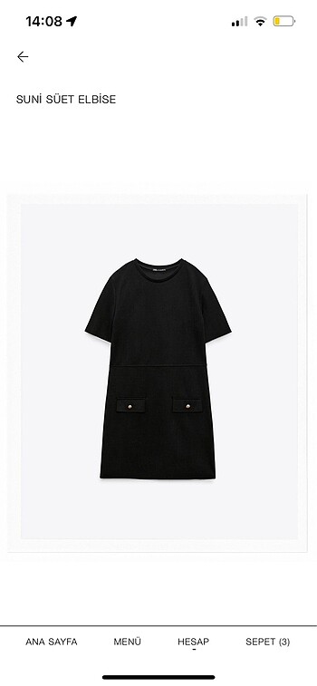 Zara suni süet elbise