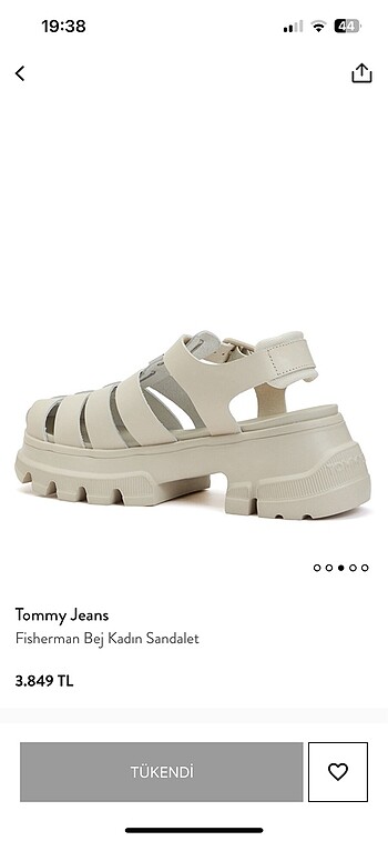 38 Beden Tommy kadın sandalet fisherman