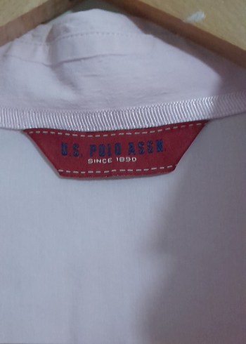 m Beden us polo assn Pembe Keten Kadın Gömlek, Uzun Kollu, Düğmeli