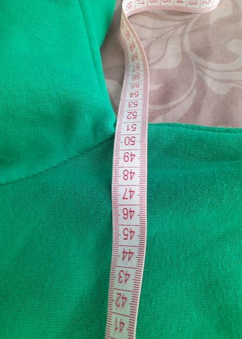 m Beden yeşil Renk Yeşil Kapüşonlu Basic Sweatshirt