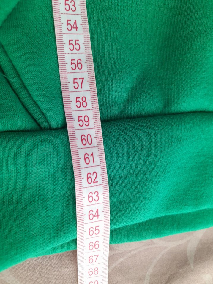 Yeşil Kapüşonlu Basic Sweatshirt - Görsel 3