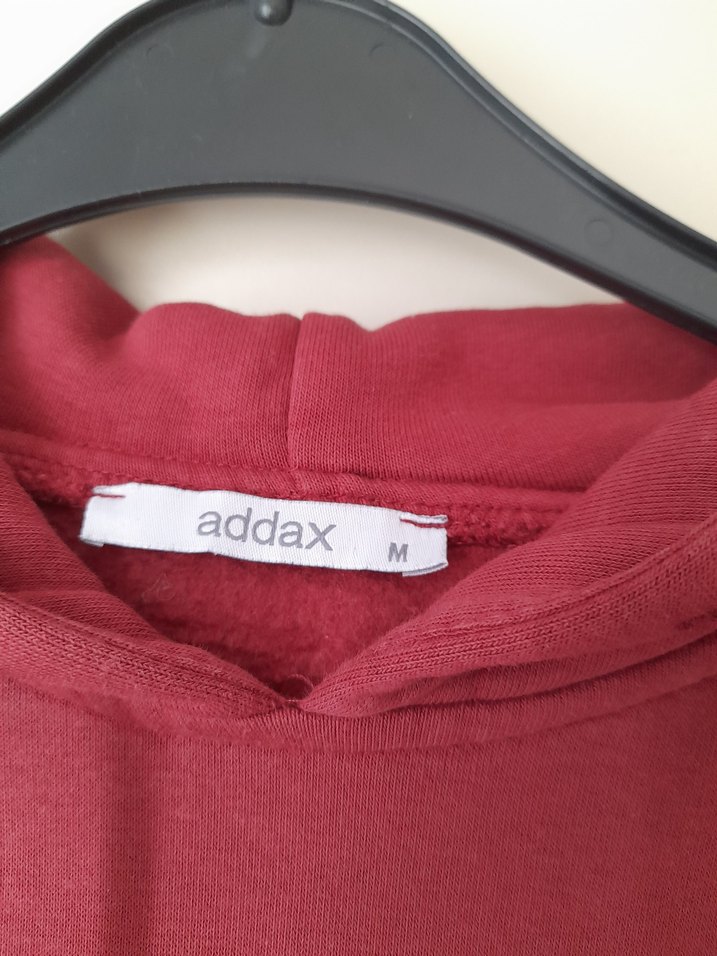 Bordo Kapüşonlu Kadın Sweatshirt - Görsel 3