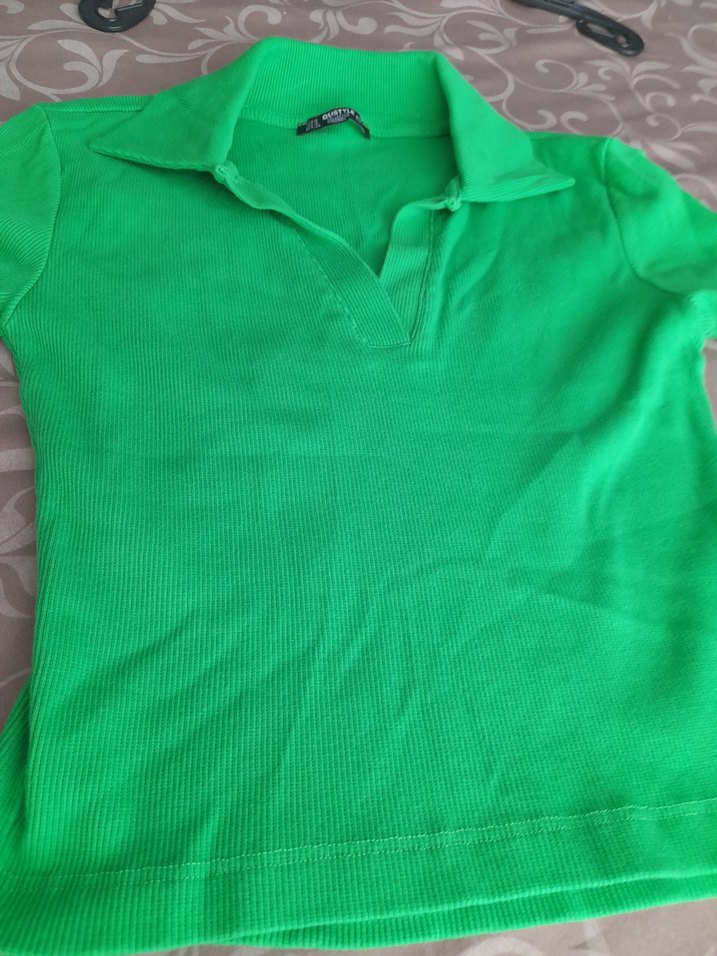 Parlak Yeşil Polo Tişört - Görsel 2