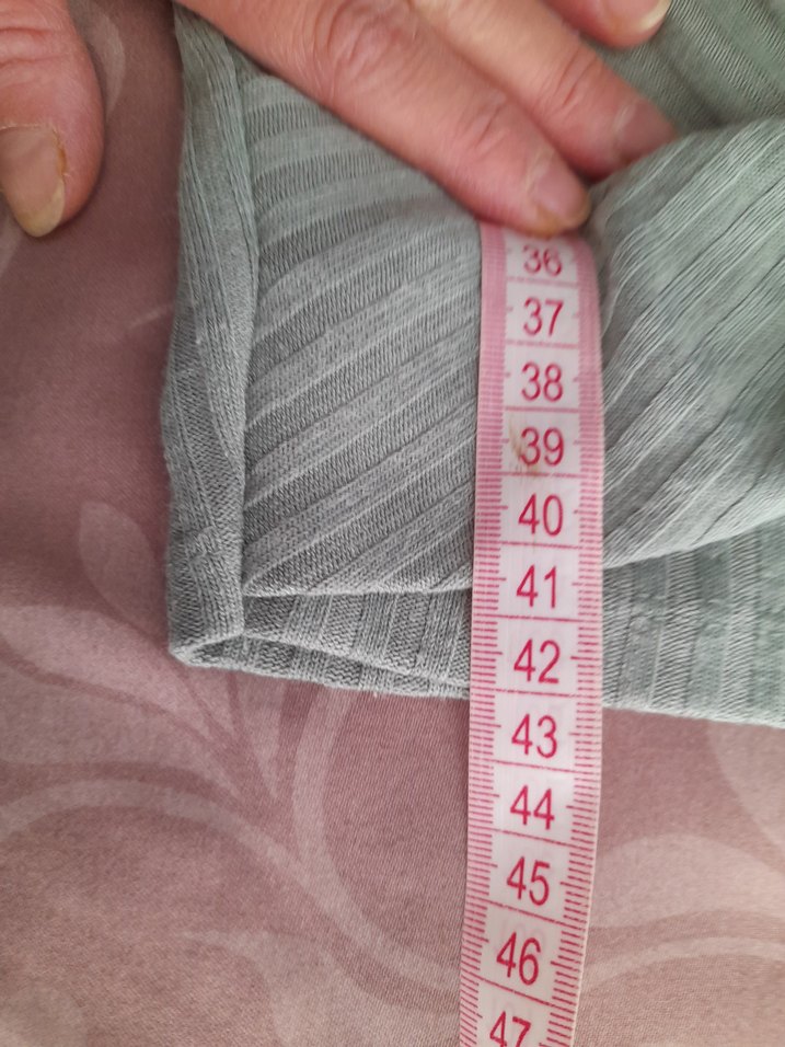 Gri Uzun Kollu Fitilli Kadın bluz - Görsel 4