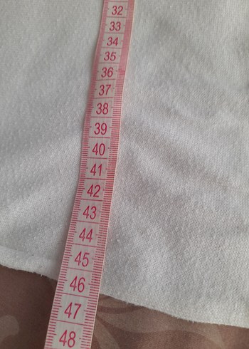 V Yaka Beyaz Kadın Pamuklu Triko Kazak - Görsel 5