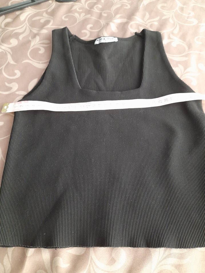 Siyah Pilili Kısa Kadın Atlet - Görsel 4