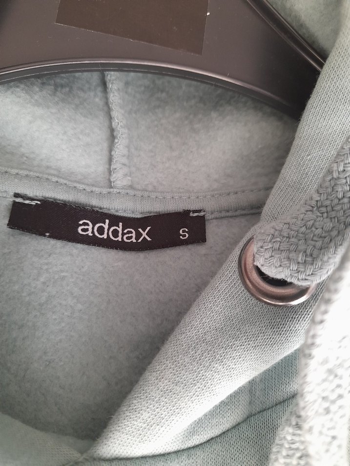 uçuk yesil  Kapüşonlu Rahat Kesim Sweatshirt - Görsel 5