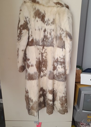 Uzun Bej Kadın Kürk Detaylı Kaban - Görsel 3