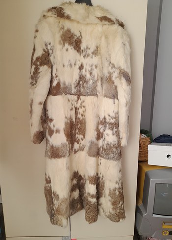 Uzun Bej Kadın Kürk Detaylı Kaban - Görsel 4