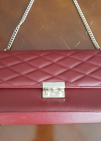 Beymen bordo Zincir Detaylı Deri Kadın Çanta