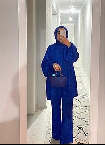 M beden uyumlu oversize tunikli şık takım