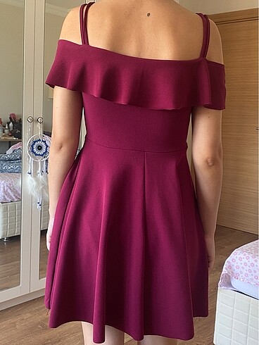 Bordo elbise